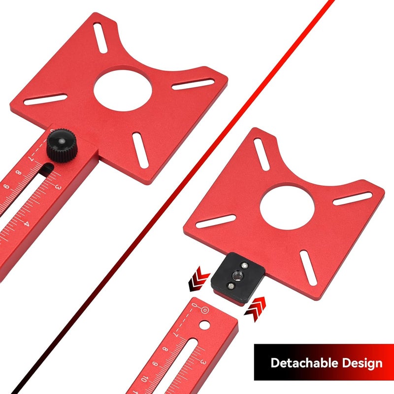 Zalaxt 4 in 1 Router Milling Groove Bracket, Aluminum Alloy Router Circle Cutting Jig for Woodworking - Image 4